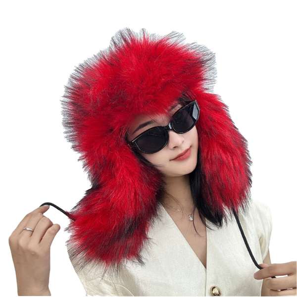 Faux Fur Hat Manufacturer - Unisex Waterproof Winter Outdoor Warm with Earmuffs Russian Warm Plush Trapper for Men Women