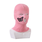 Ski Mask Manufacturer - Winter Windproof Knitted Balaclava with Butterfly Design Three-Hole for Motorcycles