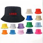 Sun Hats Manufacturer - Flat-Top customized Logo Embroidered Basin Full-Print Pure Color Stock for Men Women