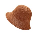 Sun Hat Manufacturer - High Quality Summer Knit Solid Color Hollow Fisherman Cartoon Pattern for Outdoor Activities