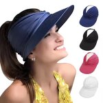 Women's Sun Hat Manufacturer - Spring Summer Outdoor Sports Beach Hat with Empty Top Nylon Polyester for Cycling