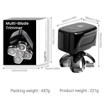 Body Hair Trimmer Manufacturer - Clipclean Five Rotary Design Waterproof Bald and Face Shaver Electric Body Shaver for Men