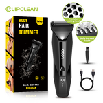 Groin Pubic Electric Shaver Manufacturer - Clipclean with Ceramic Blades LCD Display USB Fast Charging Waterproof Men's Hair Trimmer