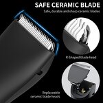 Lady Electric Shaver Manufacturer - LED Professional Rechargeable Ceramic IPX6 Waterproof 61-90min Runtime for Men Body Facial