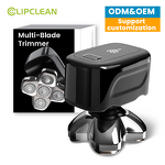 Body Hair Trimmer Manufacturer - Clipclean Five Rotary Design Waterproof Bald and Face Shaver Electric Body Shaver for Men