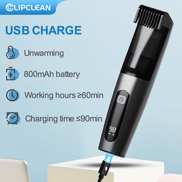 Men's Body Trimmer Manufacturer - Clipclean IPX7 Waterproof with LED Light Ceramic Blade 45-Minute Runtime USB Charging
