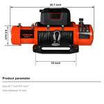 Portable Winch Manufacturer - 12V 14500LB Heavy Duty 4x4 Off-Road Emergency Tool Kit with Remote Control