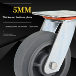 Industrial Caster Wheels Manufacturer - 6-Inch Heavy-Duty Flat-Top TPR Brake 4-Inch 5-Inch 8-Inch