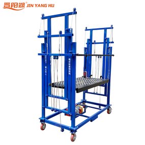 Electric Scaffold Lift Manufacturer - 120v Automatic Foldable Mobile Wire Rope Lifting Platform for Construction Restaurant