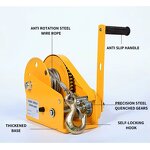 Manual Winch Manufacturer - Small Hand 1200/1800/2600lbs Wire Rope Hoist Marine