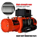 Portable Winch Manufacturer - 12V 14500LB Heavy Duty 4x4 Off-Road Emergency Tool Kit with Remote Control
