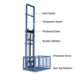 Freight Elevator Manufacturer - 3m 6m 1000 kg Load Hydraulic Electric Lift Platform for Warehouse Vertical Lifting
