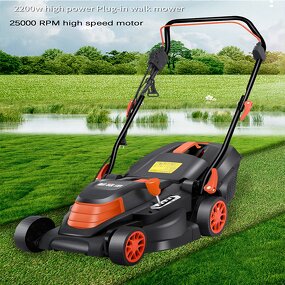 Electric Lawn Mower Manufacturer - High-Power 220V Plug-In Walk- Behind Grass Trimmer Pruning Garden Power Tool for Retail Industries