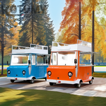 Electric Food Truck Manufacturer - Mobile Shop Four Wheel Shaved Ice Cart Coffee Cart