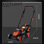 Electric Lawn Mower Manufacturer - High-Power 220V Plug-In Walk- Behind Grass Trimmer Pruning Garden Power Tool for Retail Industries