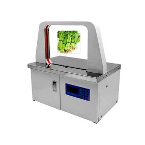 OPP Tape Bundling Machine Manufacturer - 220V Automatic Supermarket Vegetable Baler Banknote Packer Tying Strapping