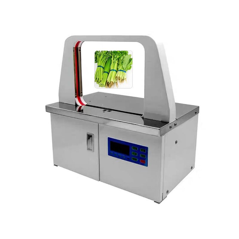 OPP Tape Bundling Machine Manufacturer - 220V Automatic Supermarket Vegetable Baler Banknote Packer Tying Strapping