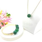 Jade Beads Bracelet Necklace Set Manufacturer - Wired Bracelet with Turtle Hawaiian Honu Different Sizes Colors Available Ready to Ship