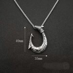 Stainless Steel Hook Necklace Manufacturer - PVD Gold Silver 18K Gold Plated Hip Hop Polynesian Rope Chain Pendant Jewelry for Men Boy