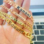 ID Bracelet Manufacturer - Adjustable Sizes Engraved Names Couple Friendship Relationship Gift Jewelry Rose Gold Silver Custom 1pc Start Making