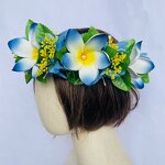 Plumeria Foam Flower Headband Manufacturer - Tropical Leaves for Hula Dance Wedding Party Graduation Island Girl Head Accessories