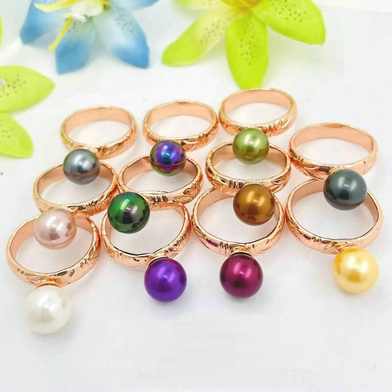 5mm Bamboo Pearl Ring Manufacturer - 15 Different CZ Stones 9 Different Sizes Rose Gold Silver Color All Available Guam Hawaiian Jewelry