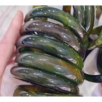 Darkleave Green Jade Bangle Manufacturer - Large US Size9-10 Indian Agate Stone Gemstone Width Healing Crystal Bracelet Best Gift for Woman Man