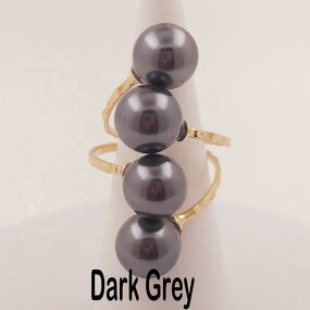 4 Pearl Ring Manufacturer - 15 Different Colors Adjustable Sizes Shell Pearl All Colors Available Ready to Ship Guam Hawaiian Jewelry
