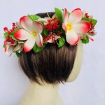 Plumeria Foam Flower Headband Manufacturer - Tropical Leaves for Hula Dance Wedding Party Graduation Island Girl Head Accessories