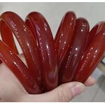 Dark Red Jade Bangle Manufacturer - Large US Size9-10 Indian Agate Stone Gemstone Width Healing Crystal Wide Bracelet Best Gift for Woman Man