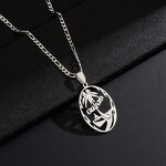 No Tarnish Stainless Steel Pendant Necklace Manufacturer - Guam Name Plate Necklace with Figaro Chains