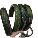 Darkleave Green Jade Bangle Manufacturer - Large US Size9-10 Indian Agate Stone Gemstone Width Healing Crystal Bracelet Best Gift for Woman Man