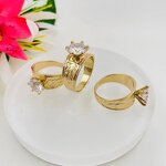 Diamond Ring Manufacturer - 6 Sizes All Ready to Ship 12mm Wide Ring with 8mm Big CZ Stone Hawaiian Plumeria Ring Samoan Jewelry