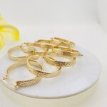 Scroll Design Hoop Earrings Manufacturer - 5mm Wide 25mm and 30mm Hoop Ready to Ship Hawaiian Guam Polynesian Jewelry for Women Girl