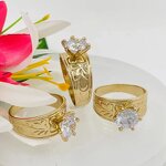 Diamond Ring Manufacturer - 6 Sizes All Ready to Ship 12mm Wide Ring with 8mm Big CZ Stone Hawaiian Plumeria Ring Samoan Jewelry