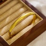 Bamboo 18K Gold Plated Cuff Bracelets Bangles Manufacturer - 316 Stainless Steel Jewelry for Women