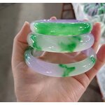 Green Jade Bangle Manufacturer - Large US Size8-9 Indian Agate Stone Gemstone Width Healing Crystal Wide Bracelet Best Gift for Woman Man