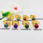 Hawaiian Heirloom Jewelry Manufacturer - 3 Band Ring with Pearls Samoan Woman Ring Christmas Gift Party