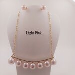 Hawaiian Pearl Jewelry Set Manufacturer - Stud Pearl Earring Gold Filled Long Chain Pearl Set for Samoan Polynesian Island Girls Women