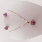 Stud Earring Pendant Pearl Set Manufacturer - Rainbow Colorful Black Light Pink Coffee Brown White Purple Silver Green Yellow Black Dark Grey