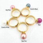 Pearl Ring Manufacturer - 15 Pearl Colors Size 2 and 3 Best Gifts for Young Kids Ready to Ship Baby Jewelry Toe Ring for Women