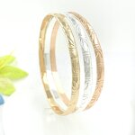 5mm Bamboo Bracelet Manufacturer - Kids Adult Sizes Brass Bangle Gold Silver Rose Gold Color Guam 7 Day Hawaiian Samoan Jewelry