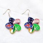 Enamel Plumeria Flower Acrylic Earring Manufacturer - Hawaiian Gold Jewelry Earring Set for Woman Girl Dancing Party