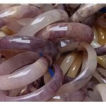 Dark Grey Jade Bangle Manufacturer - Large US Size8-9 Indian Agate Stone Gemstone Width Healing Crystal Wide Bracelet Best Gift for Woman Man