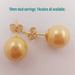 Stud Earring Pendant Pearl Set Manufacturer - Rainbow Colorful Black Light Pink Coffee Brown White Purple Silver Green Yellow Black Dark Grey