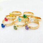 5mm Bamboo Diamond Ring Manufacturer - 8 Different CZ Stones 9 Different Sizes Rose Gold Silver Color All Available Guam Hawaiian Jewelry