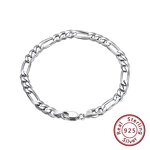 S925 Sterling Silver Figaro Chain Hand Bracelet Manufacturer - Wholesale Gift for Women Kid Party Birthday