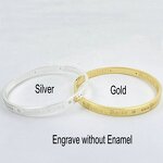 Personalize Engrave Name CZ Bracelet Manufacturer - 6 Size Couple Wedding Engagement Relationship Birthday Graduation Gift Bangle Jewelry