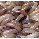 Dark Grey Jade Bangle Manufacturer - Large US Size8-9 Indian Agate Stone Gemstone Width Healing Crystal Wide Bracelet Best Gift for Woman Man