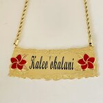Large Customize Name Plate Necklace Manufacturer - Hawaiian Samoan Polynesian Jewelry Anniversary Birthday Gift with 5mm Rope Chain